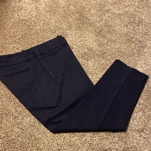 THE LIMITED EXACT STRETCH NAVY SKINNY CROP PANTS